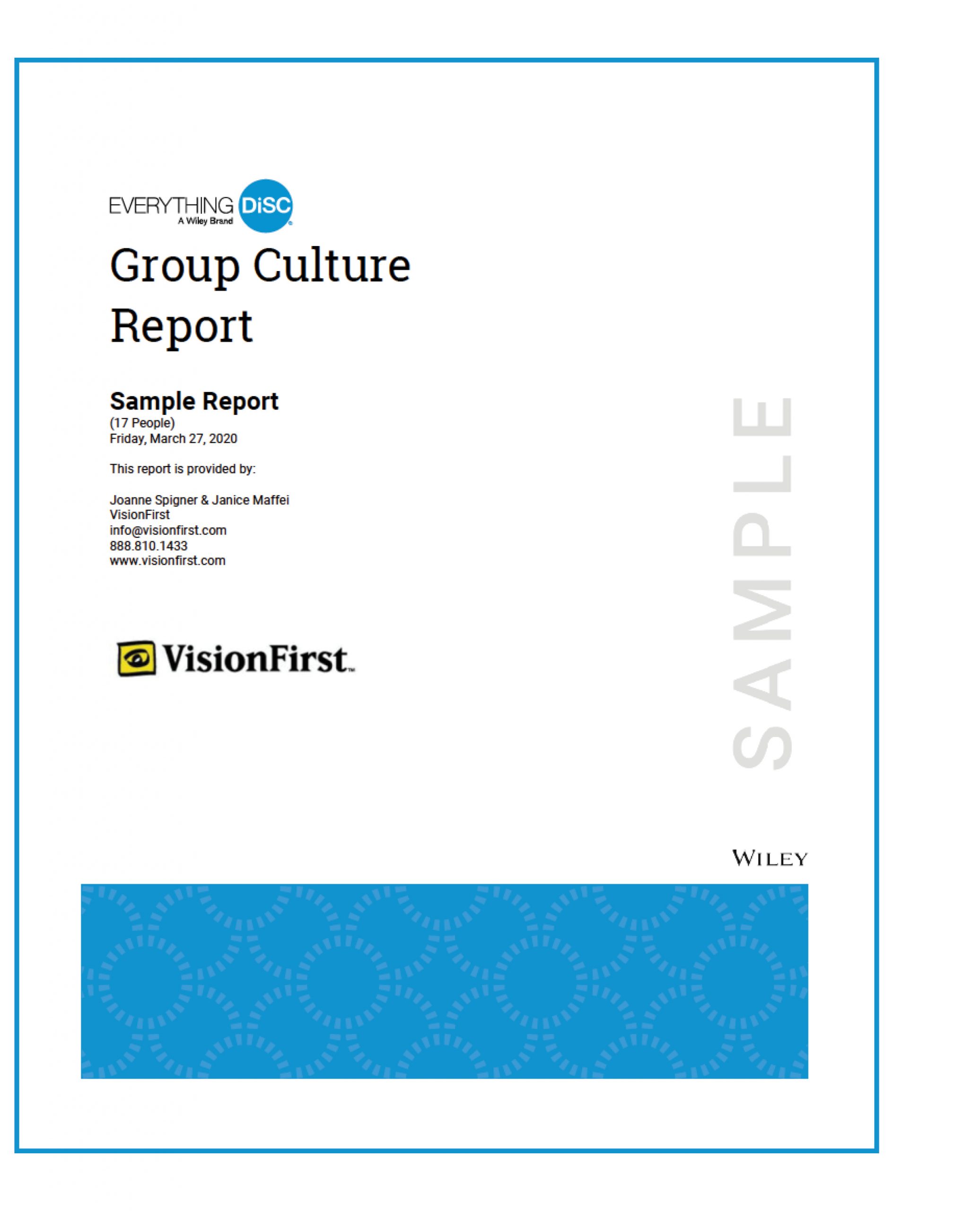 Group culture sample report box